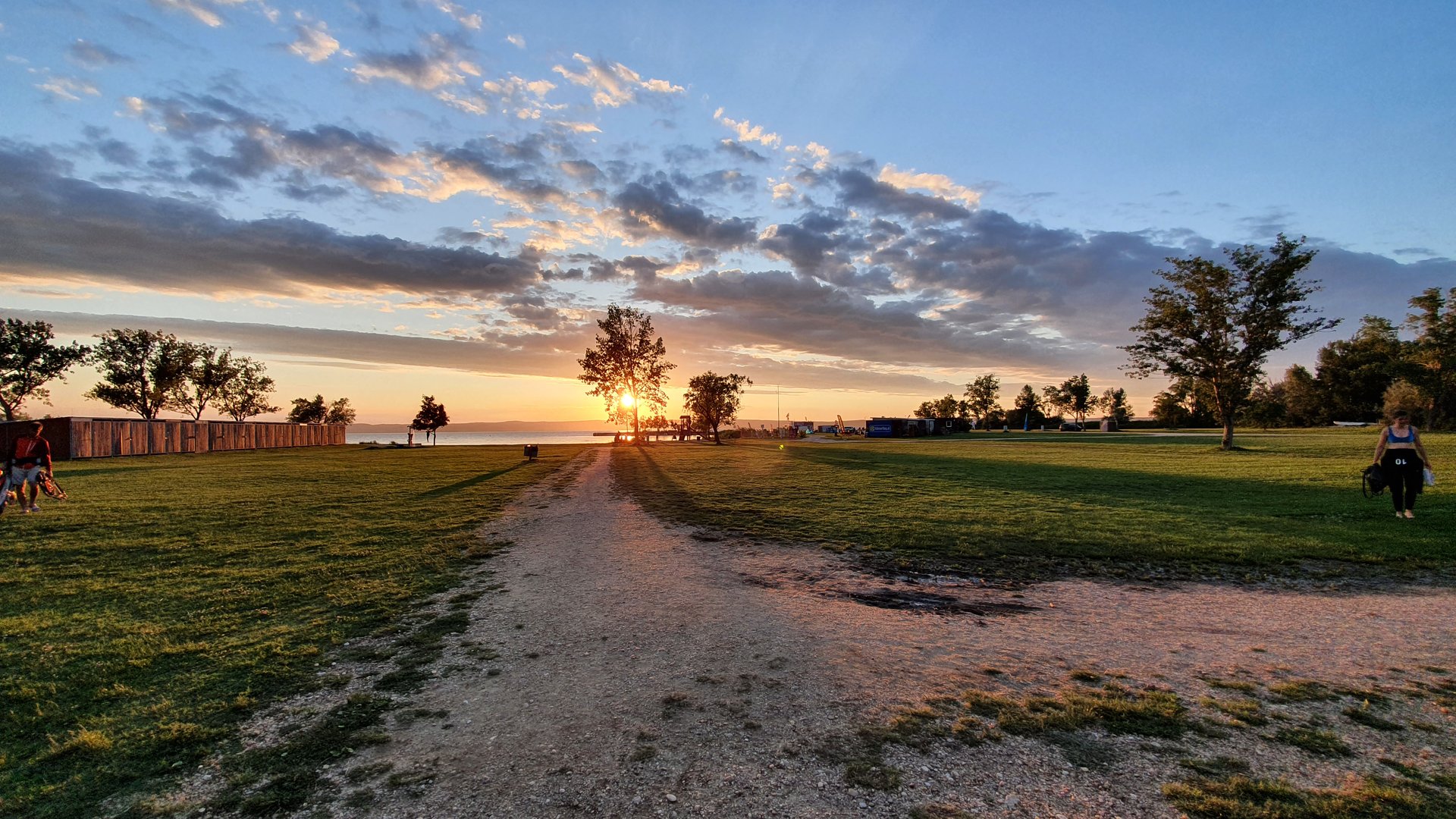 Sunset at Podersdorf in Neusiedl Austria Kite Spot