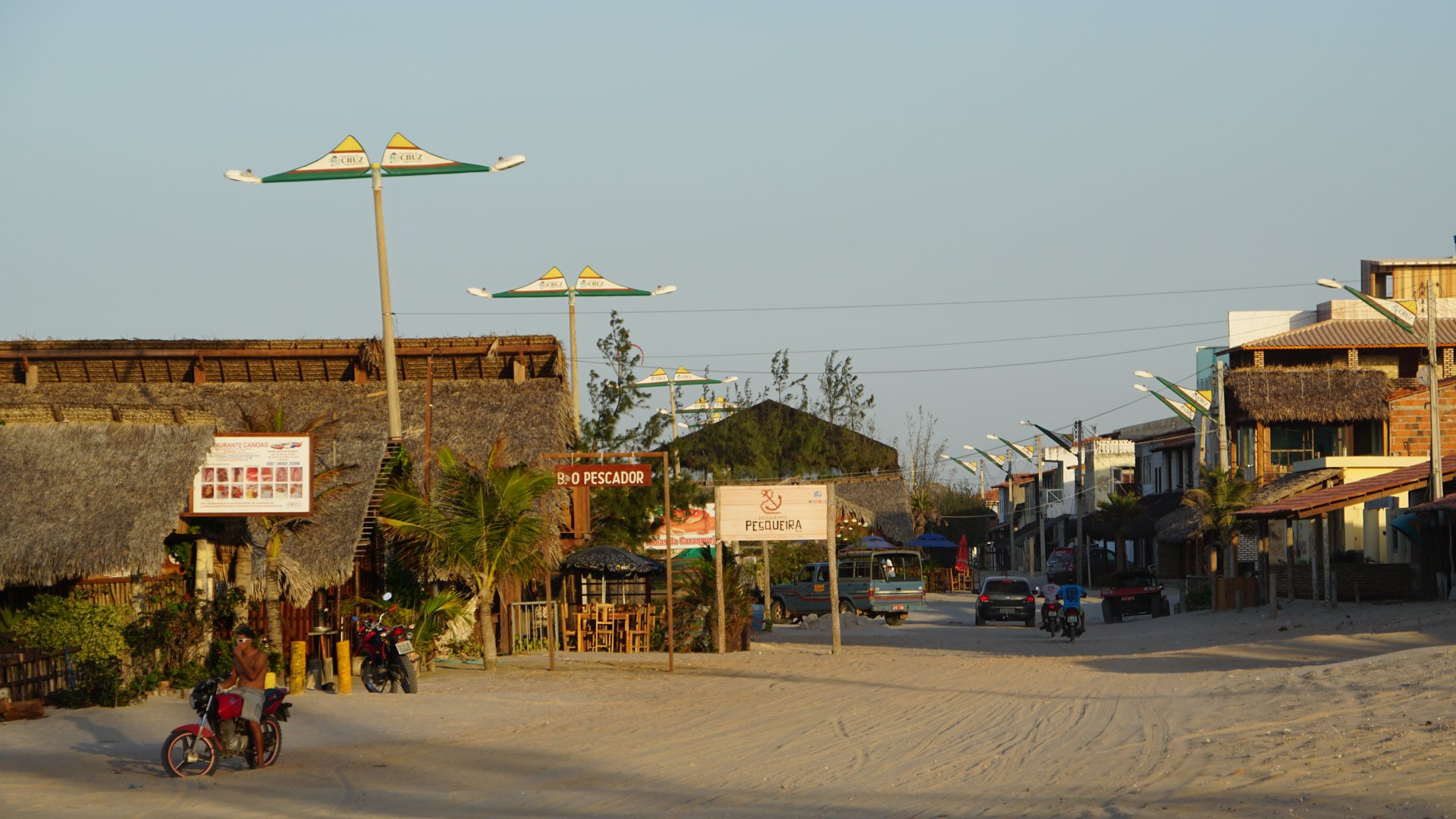 Beautiful beach town Praia do Prea in Ceara Brazil