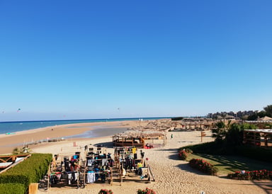 View from Kite House to Kite Beach in El Gouna KBC