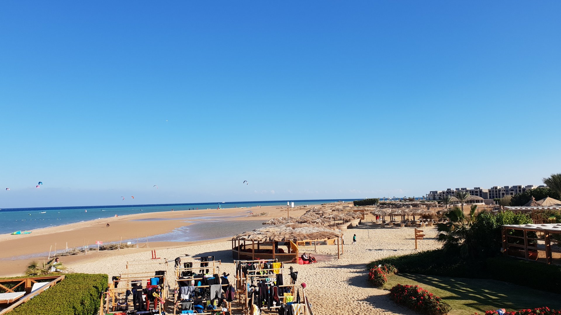 View from Kite House to Kite Beach in El Gouna KBC