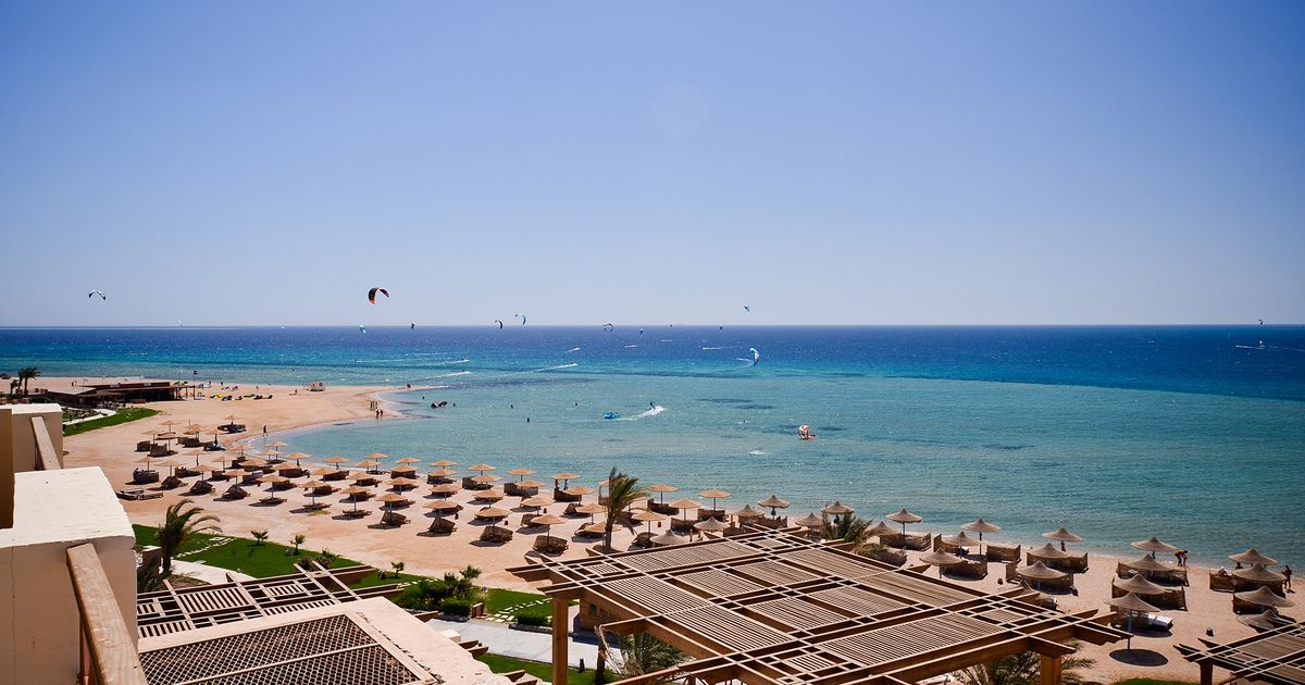 View from Hotel to the Kitesurf Beach in Safaga
