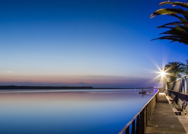 Beautiful long exposure shot of esposende river in portugal