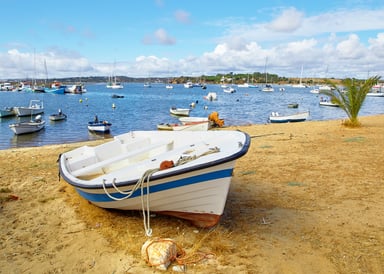 Fishermens boats in Alvor City