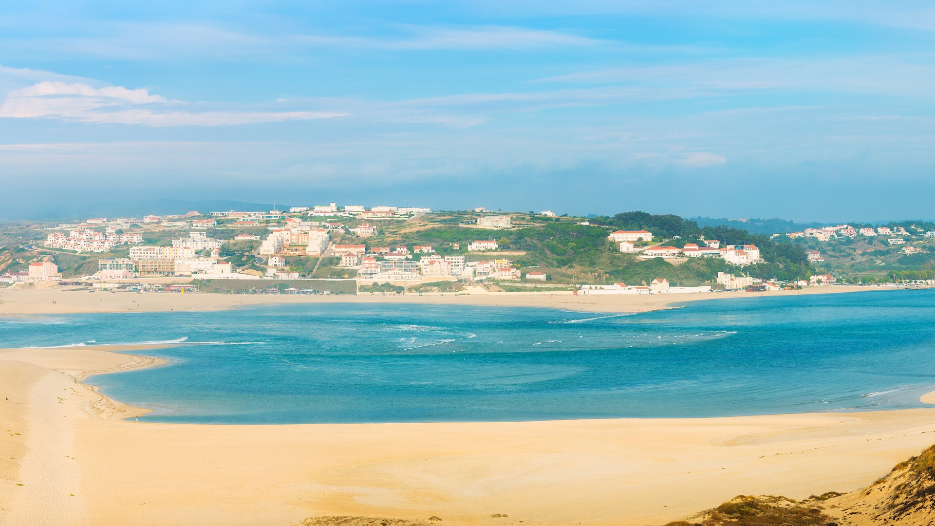 Panorama picture of BOM Sucesso bay in Portugal