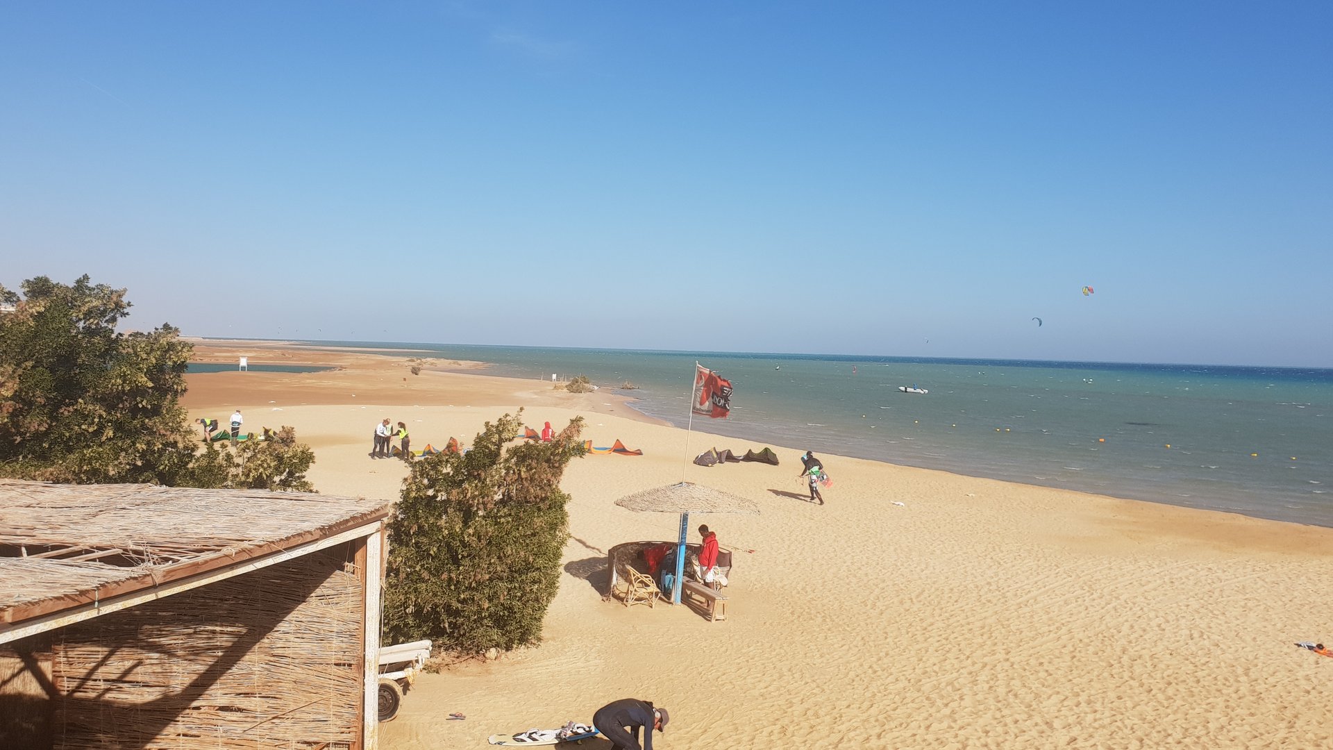 Low wind at Kite Beach in El Gouna