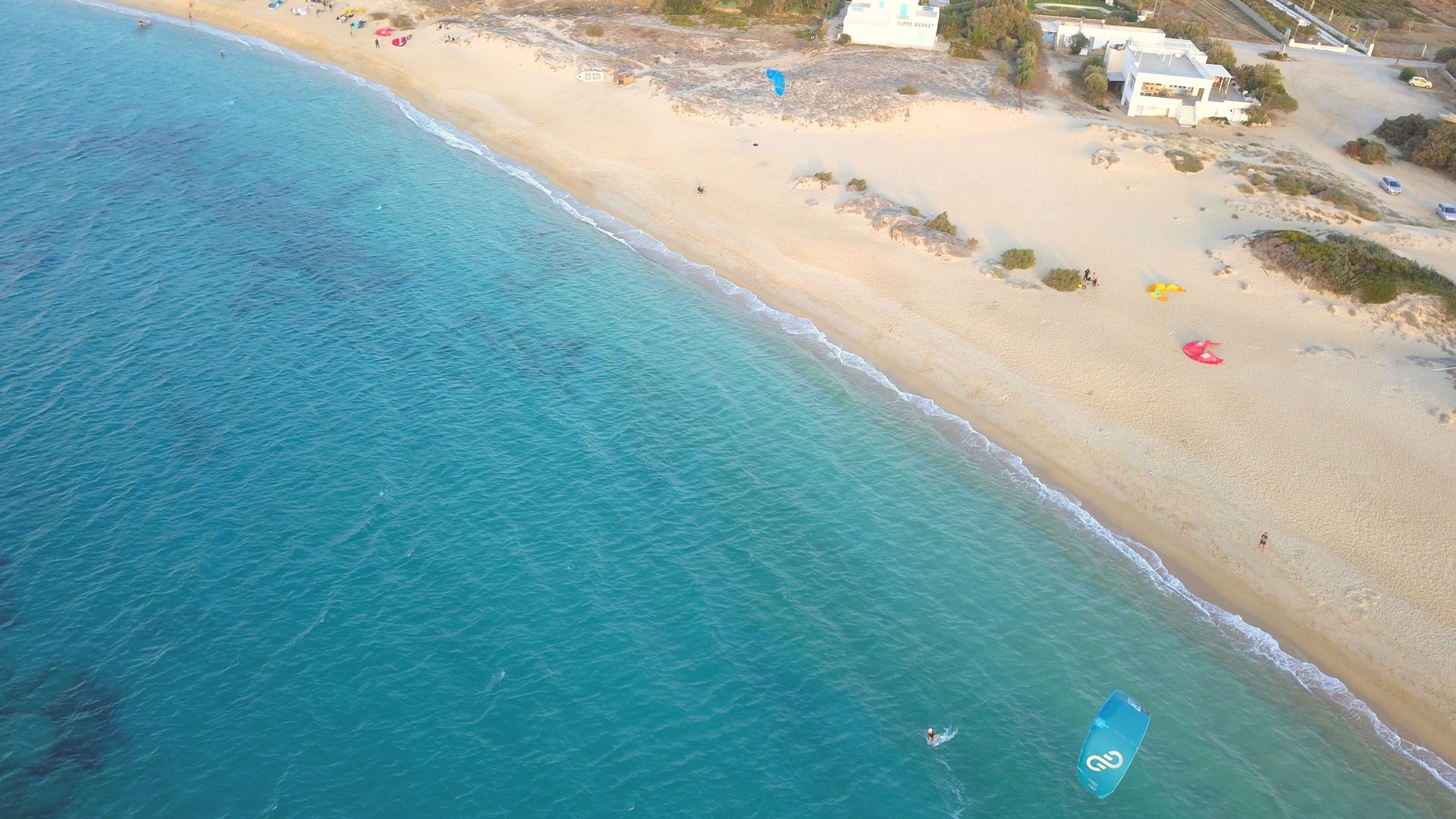 Drone Picture from Mikri Viglia kitesurf beach