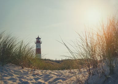 List Kitesurfing Sylt eastern part with lighthouse on the beach