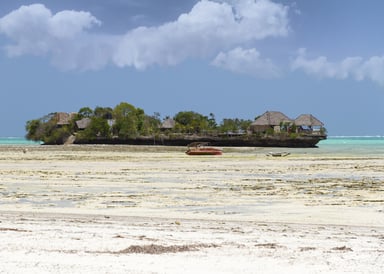 Loney Island at low tide in Kiwenga Zanzibar