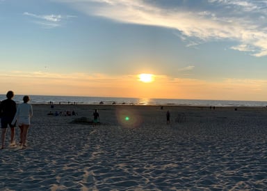 Sunset at Brouwersdam kite beach
