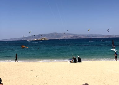 Mikri Vigla Beach in Naxos Greece View From the Beach
