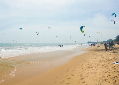 Beach view red sand in Mui Ne Vietnam