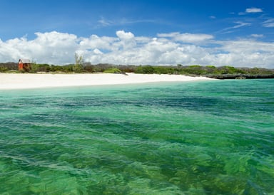 Turquoise paradise waters at Baie d'Emeraudes, Madagascar