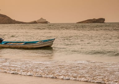 Fishing boat at Sawadi Beach Oman