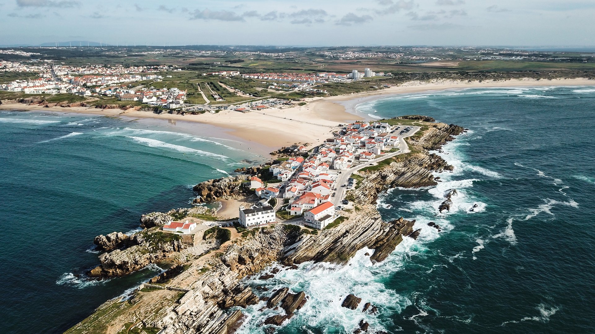 Mesmerizing view of the island of baleal near Peniche