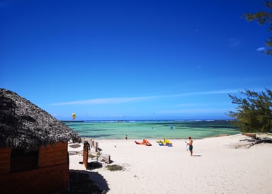 Wonderful view from Oceanlodge to kitebeach in Baie de Sakalava