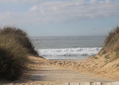 Path to the La Lanzada Beach Galicia Spain