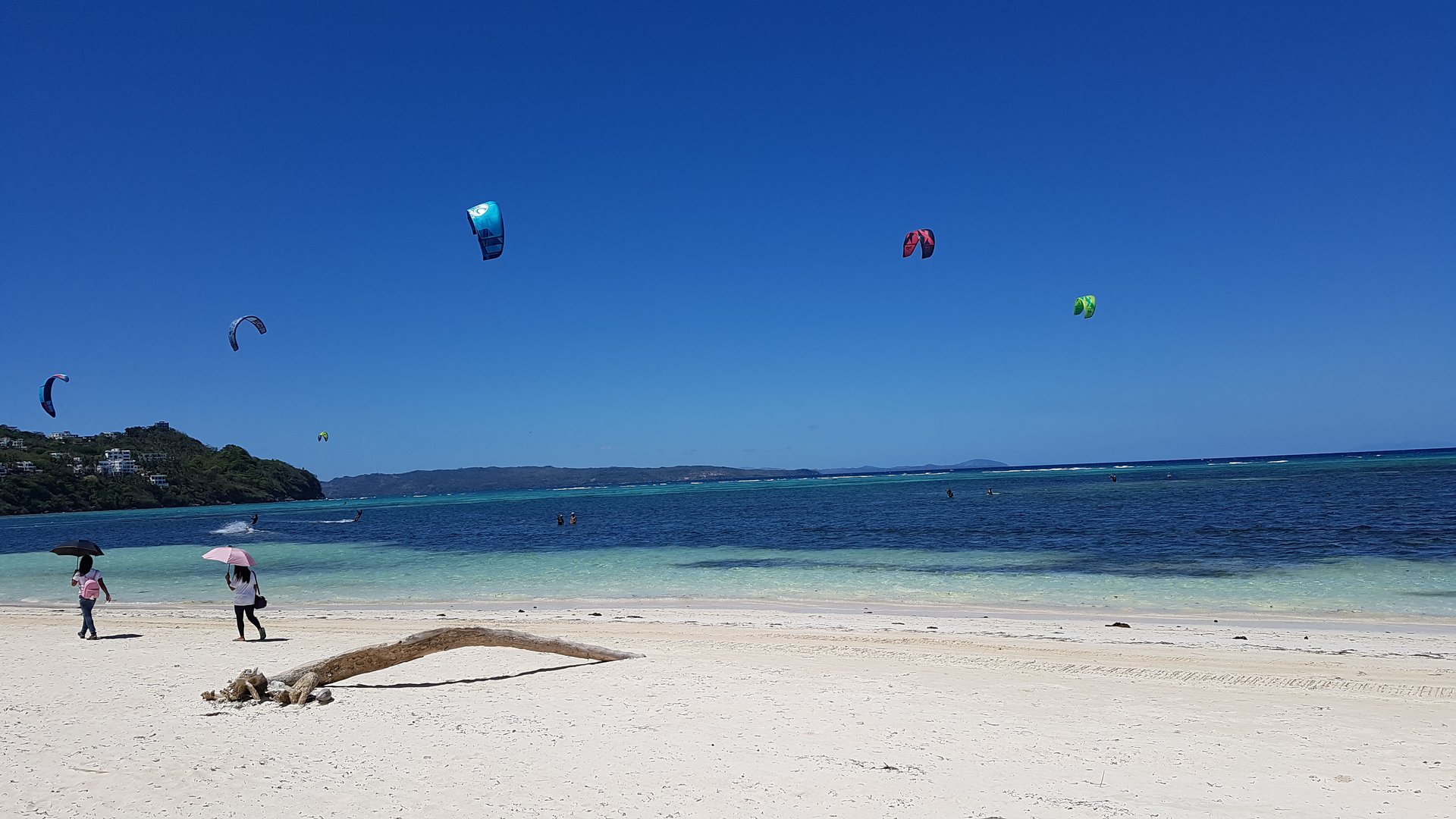 Blue Sky at white Beach in Borocay.