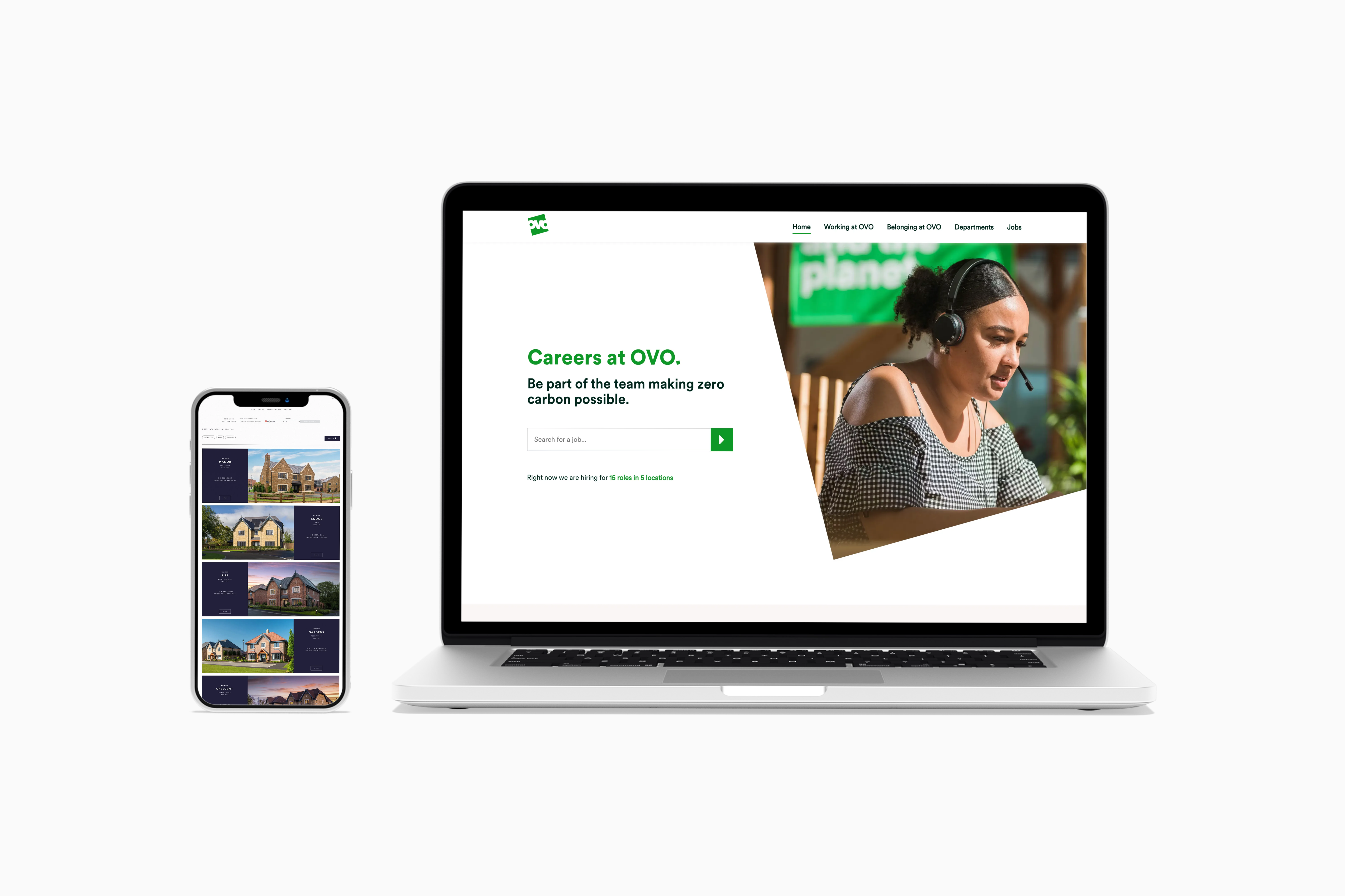 Laptop and mobile website design
