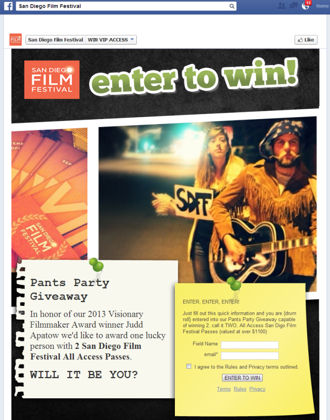 San Diego Film Facebook promo