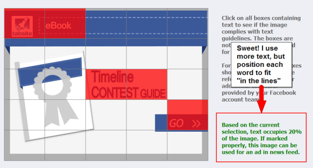 Facebook Ad Link and Photo Post 20 Percent Text Templates