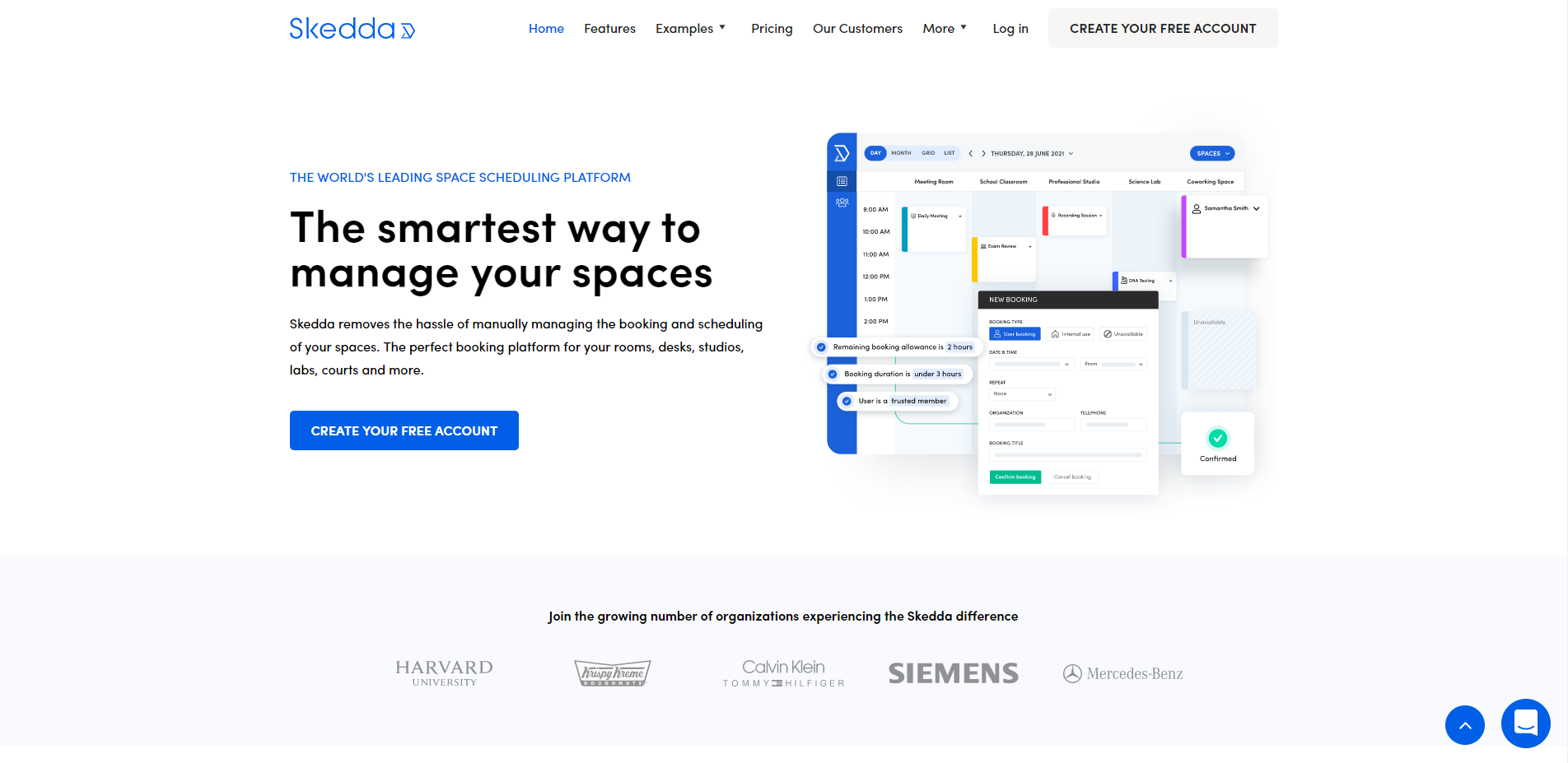 Skedda: A Cost-Effective Online Solution for Scheduling Rooms