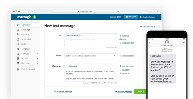text magic sms mass texting service