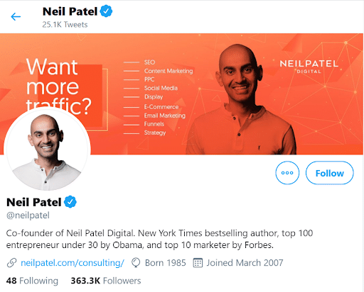 Neil Patel leading seo expert