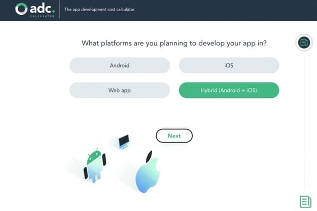 free app development cost calculator
