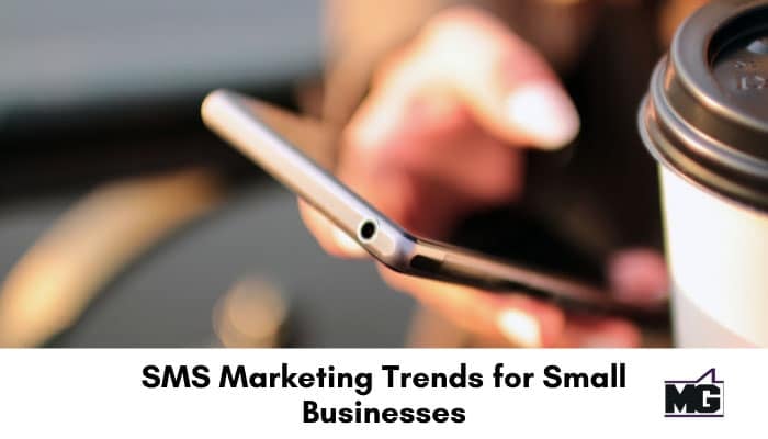 SMS marketing on mobile phone.