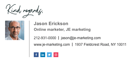 Example Professional Email Signature