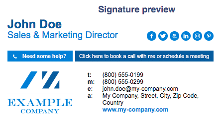Business Card Email Signature