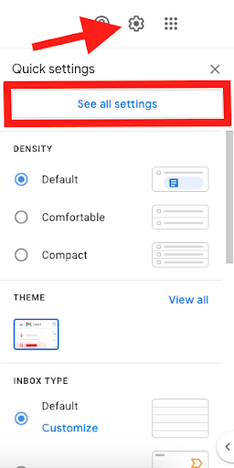 email signature settings