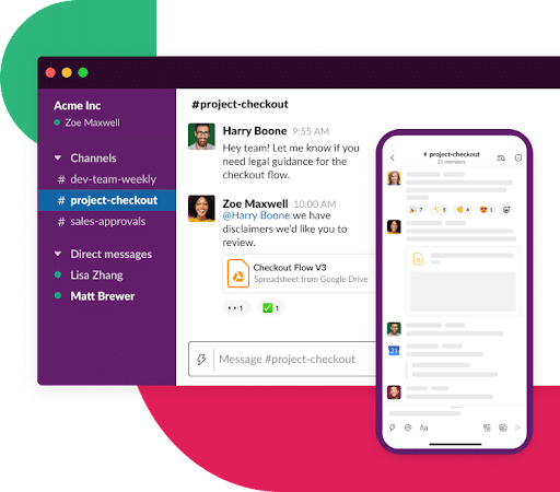 Slack for collaboration
