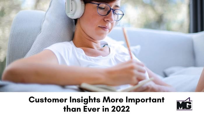 Woman gathering customer insights.