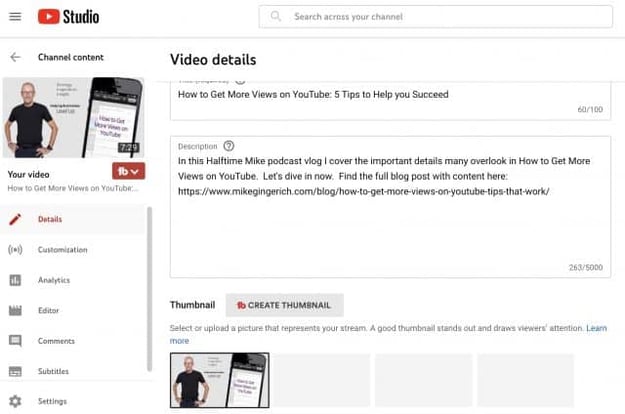 how to get more views on youtube - custom thumbnails
