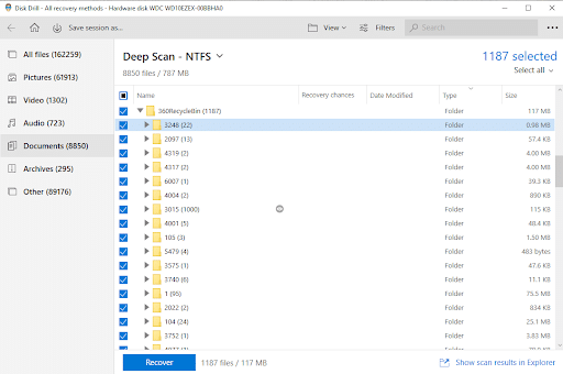 DiskDrill recovery step 3
