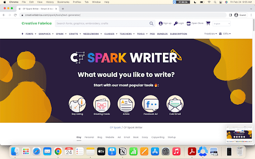 Spark Writer AI tool