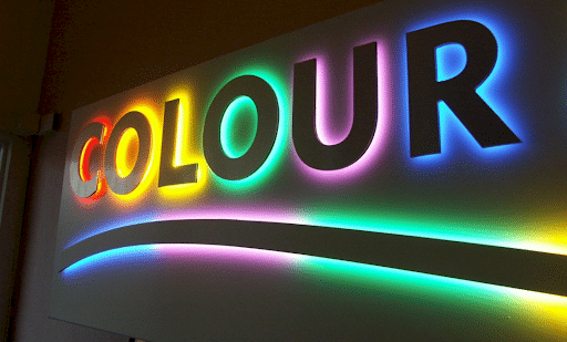 Back lit logo at trade show booths