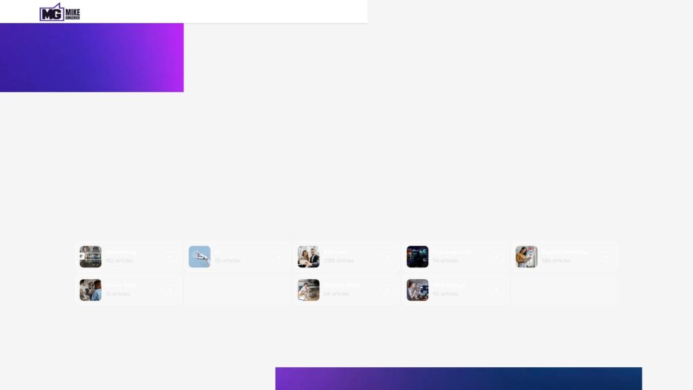 MikeGingerich.com home page screenshot