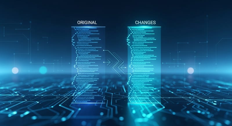 How do I use diff output for code review and collaboration?