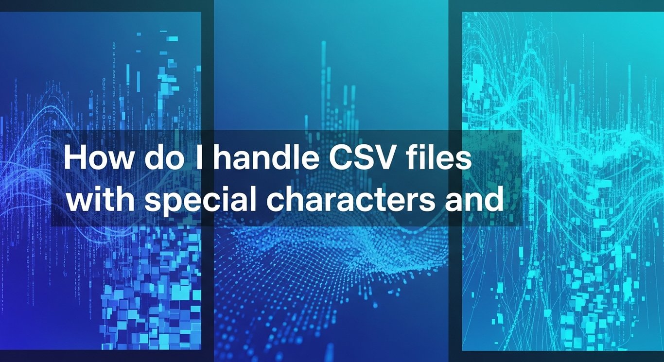 How do I handle CSV files with special characters and delimiters?