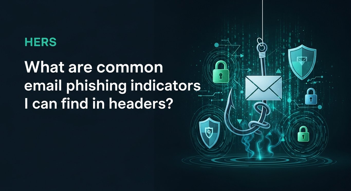 What are common email phishing indicators I can find in headers?