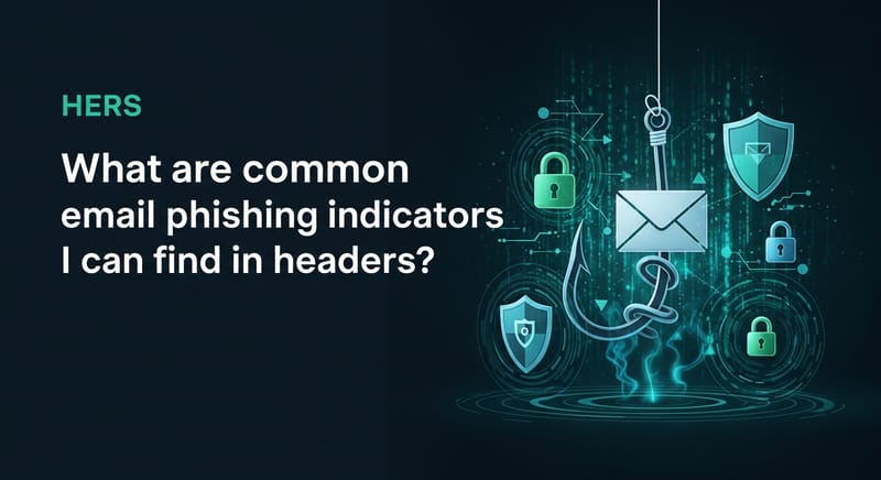 What are common email phishing indicators I can find in headers?