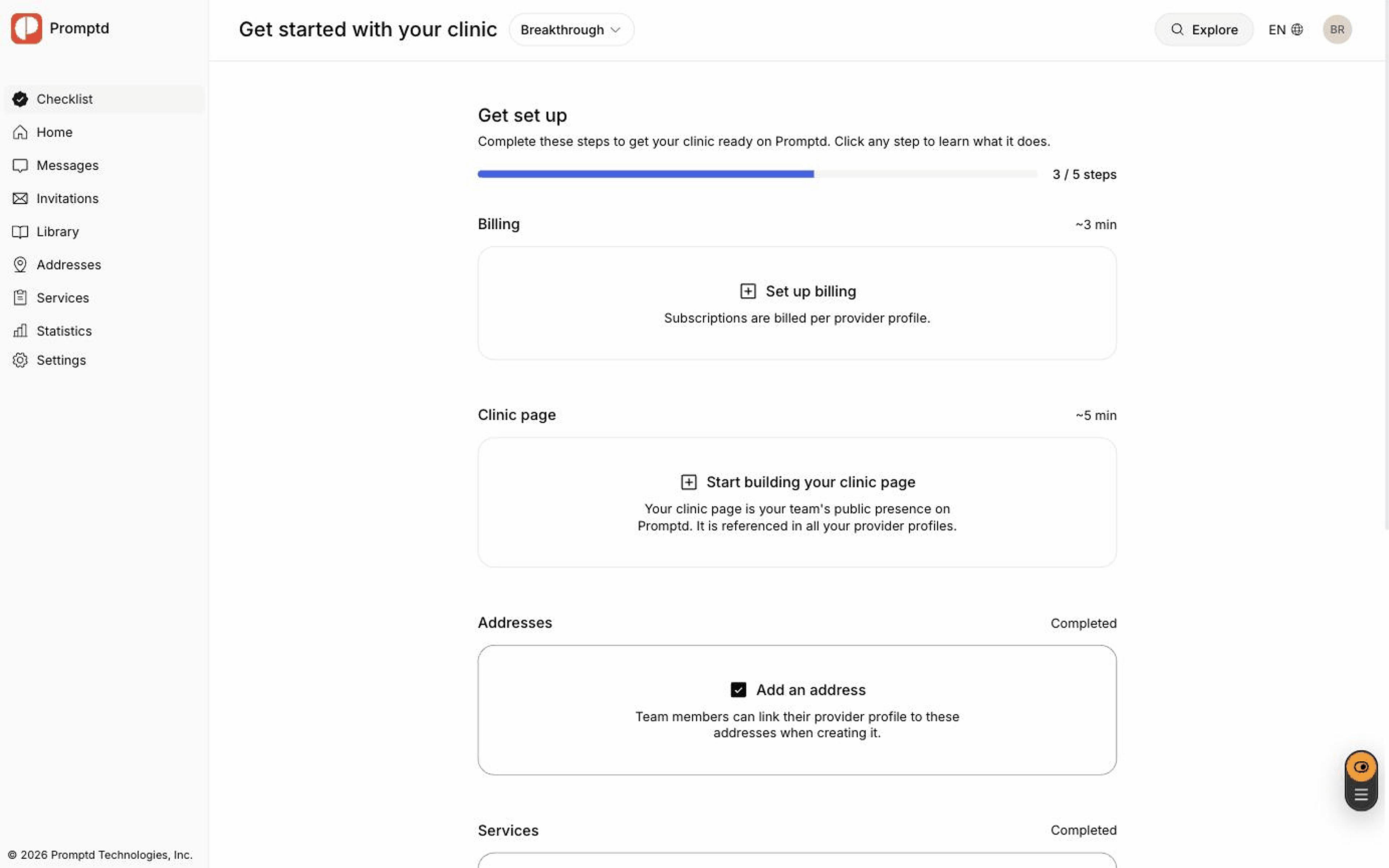 The clinic setup checklist