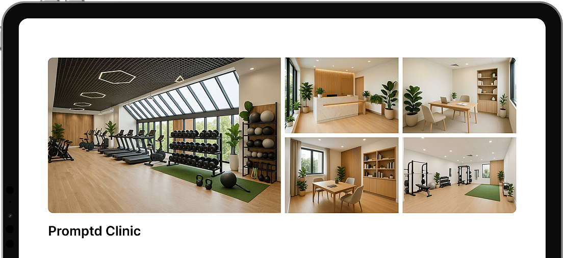 example of a team page that represents a clinic