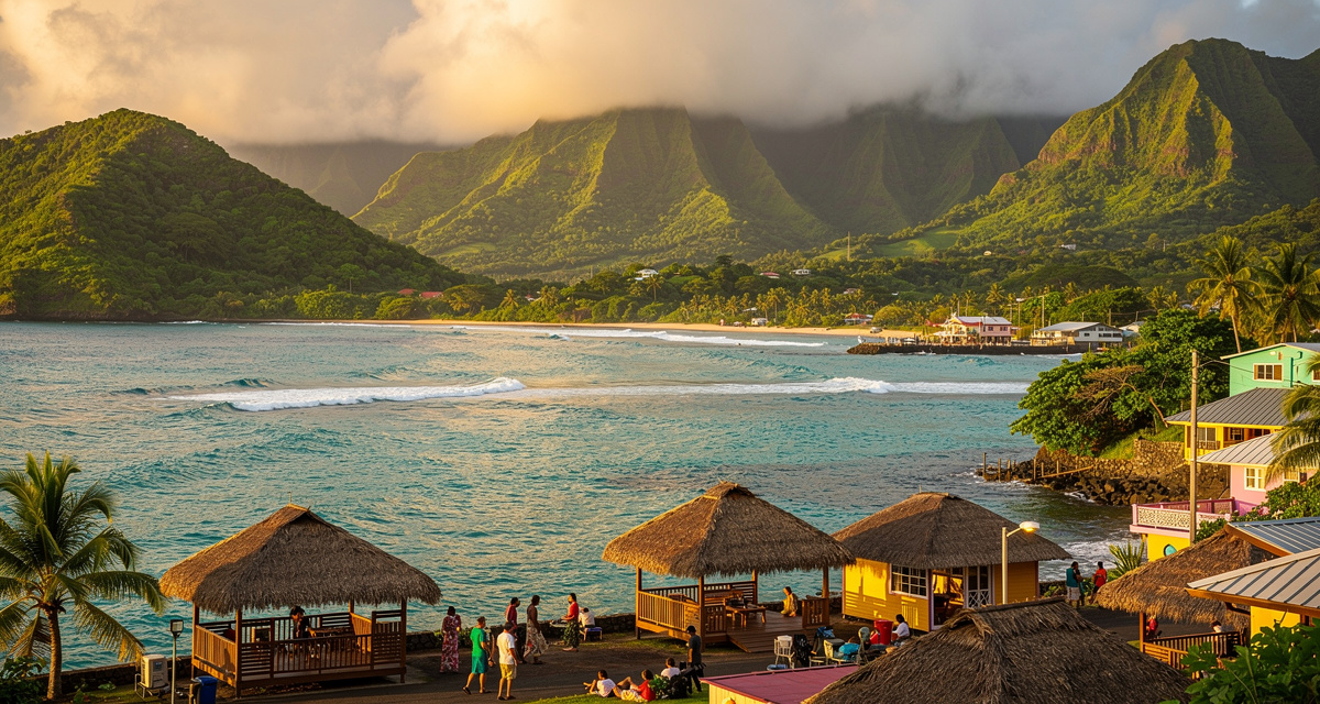 アメリカ領サモア 国番号 +1684 のイラスト