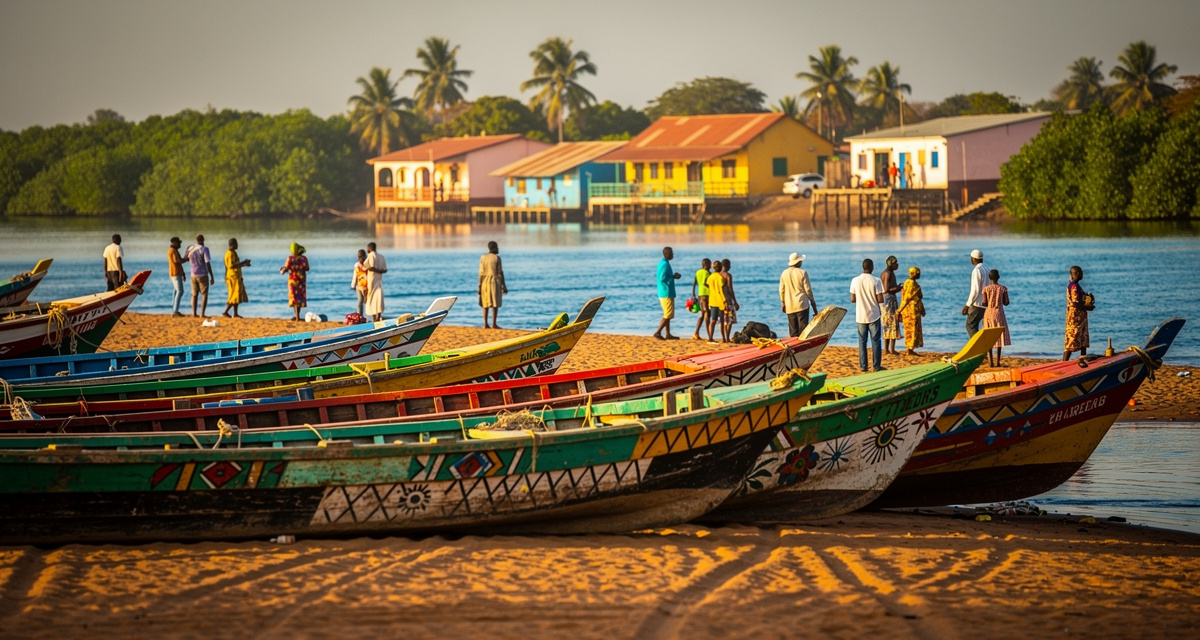 ガンビア国番号 +220 のイラスト