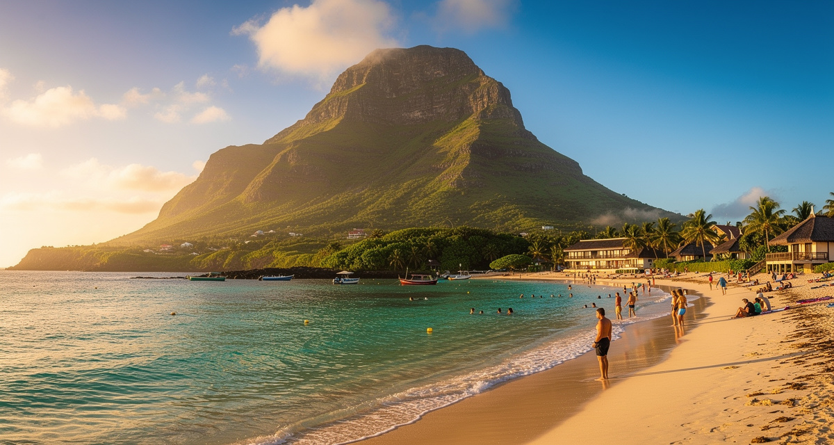 モーリシャスの国番号 +230 のイラスト