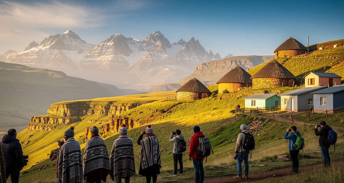 Lesotho country code +266 illustration