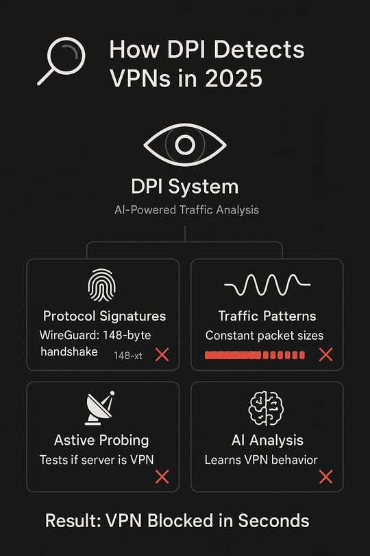 DPI VPN Detection Methods Diagram